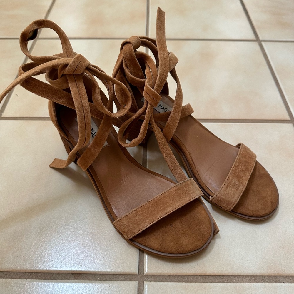 Steve Madden - Suede Lace Up Sandals